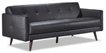 Giovanna Leather Sofa - Grey