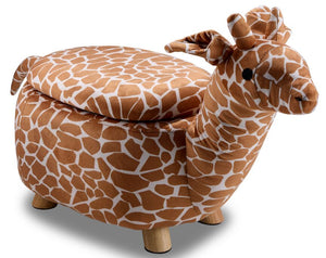 Giraffe Storage Ottoman - Brown