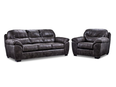 Grant Sofa and Chair Set - Steel