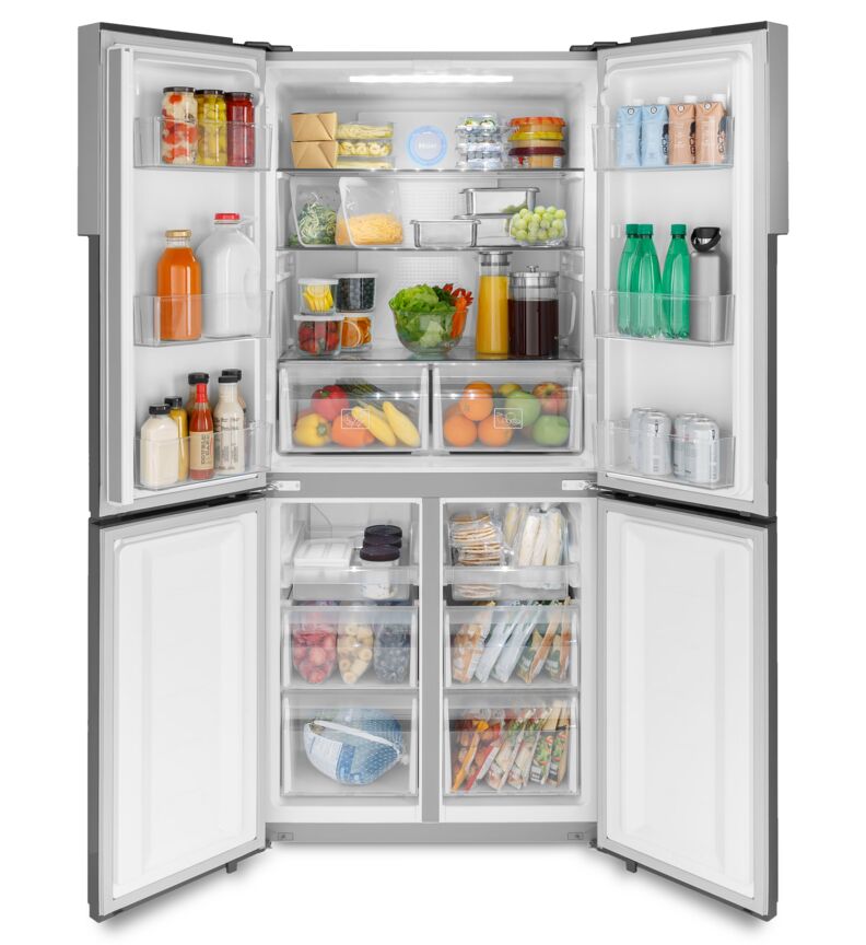 Haier Fingerprint Resistant Stainless Steel 33" Counter Depth 4-Door Refrigerator (16.4 Cu.Ft.) - QHE16HYPFS