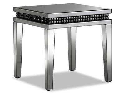 Harlow 24" End Table - Mirrored Glass