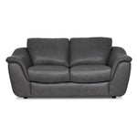 Harris Leather Sofa and Loveseat Set - Grey