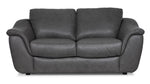 Harris Leather Sofa and Loveseat Set - Grey
