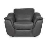 Harris Leather Sofa and Chair Set - Grey