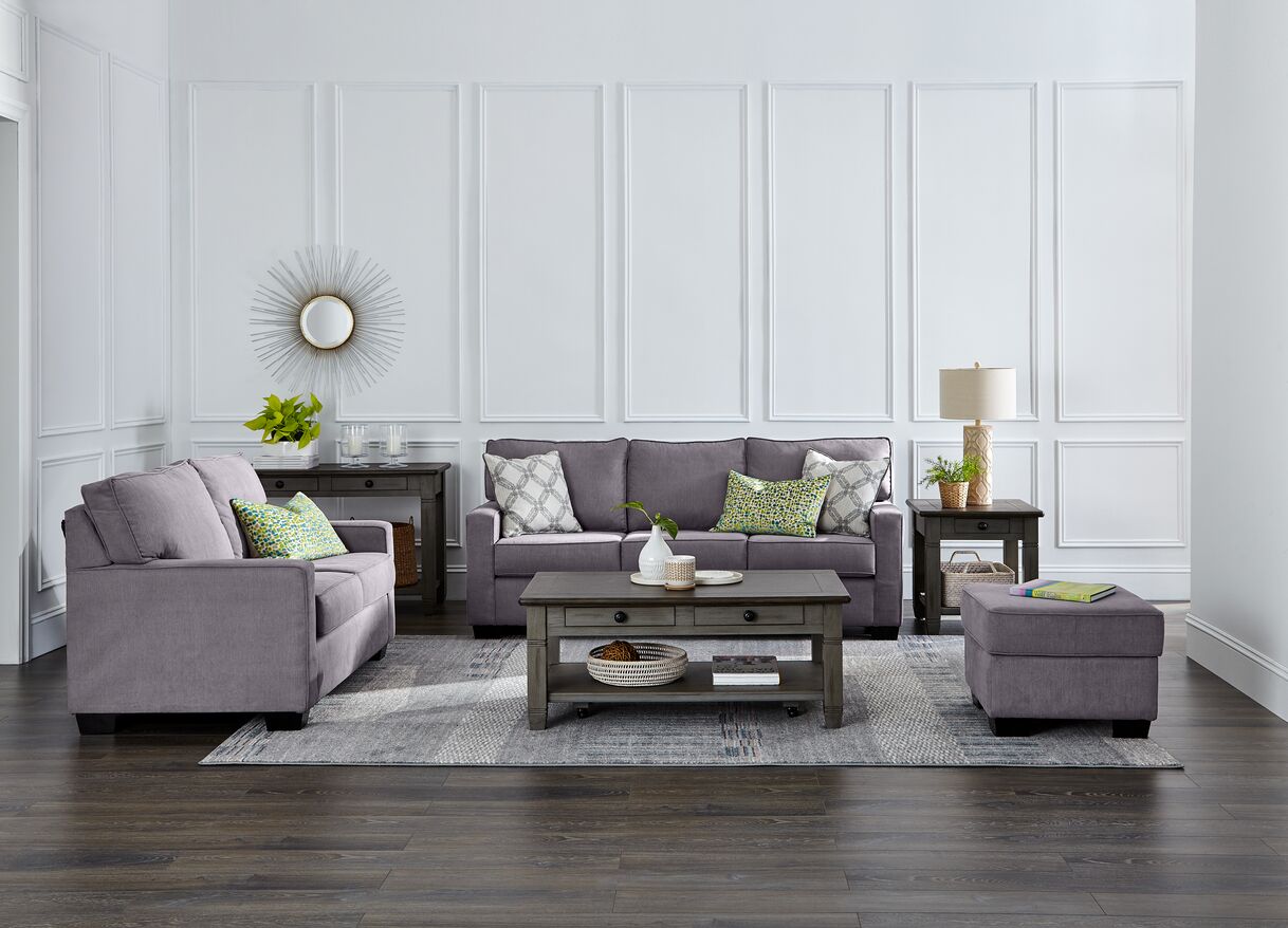 Hazel 2 Pc. Living Room Package w/ Chair - Slate