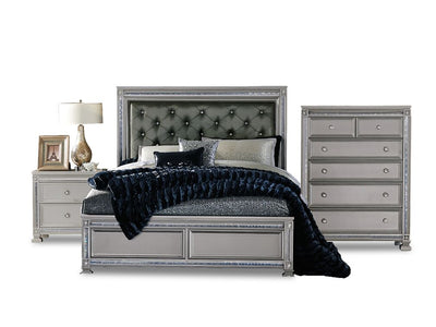 Henley 5-Piece King Bedroom Package - Silver