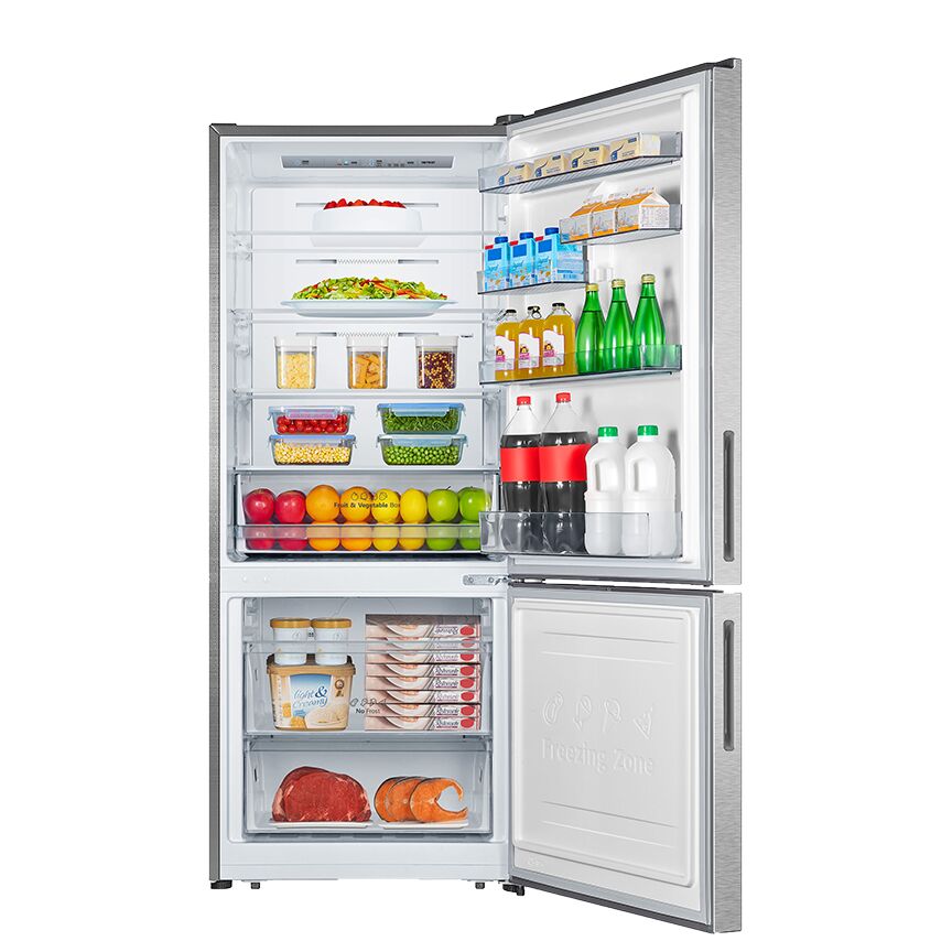 Hisense Fingerprint Resistant Titanium 28" Counter Depth Bottom Mount Refrigerator (15 Cu.Ft.) - RB15A2CSE