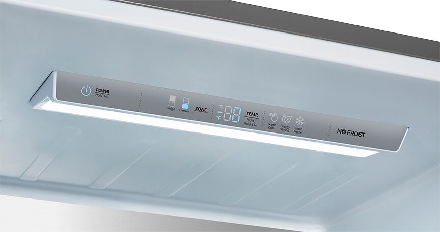 Hisense Fingerprint Resistant Titanium 28" Counter Depth Bottom Mount Refrigerator (15 Cu.Ft.) - RB15A2CSE