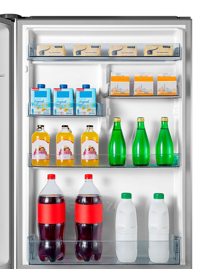 Hisense Fingerprint Resistant Titanium 28" Counter Depth Bottom Mount Refrigerator (15 Cu.Ft.) - RB15A2CSE