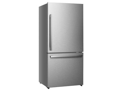 Hisense Fingerprint Resistant Titanium 32" Counter-Depth Bottom Mount Fridge (17 Cu.Ft) - RB17A2CSE