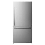 Hisense Fingerprint Resistant Titanium 32" Counter-Depth Bottom Mount Fridge (17 Cu.Ft) - RB17A2CSE front view