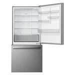 Hisense Fingerprint Resistant Titanium 32" Counter-Depth Bottom Mount Fridge (17 Cu.Ft) - RB17A2CSE door open