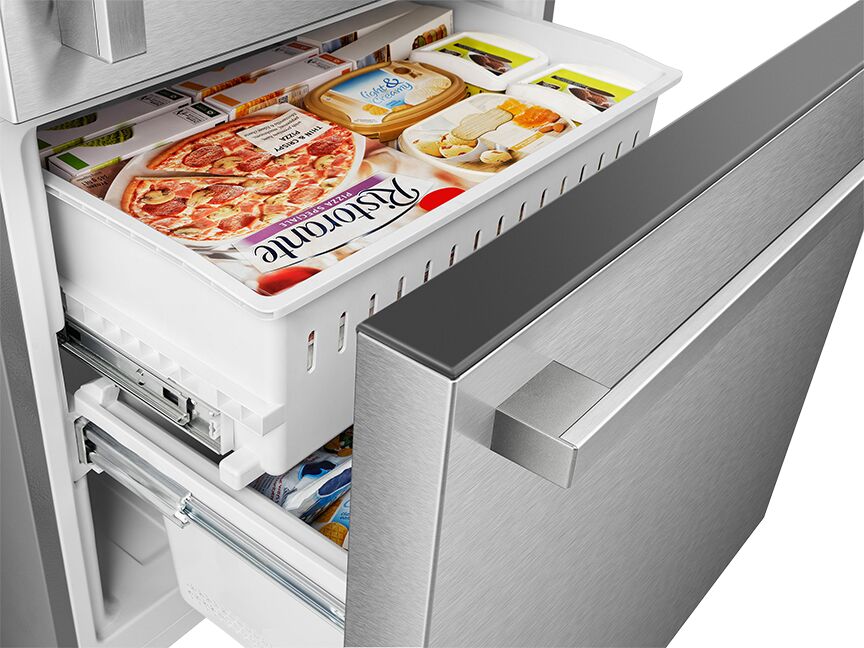 Hisense Fingerprint Resistant Titanium 31" Counter-Depth Bottom Mount Refrigerator (17 Cu.Ft) - RB17A2CSE