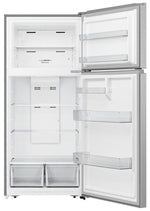 Hisense 30" 18 Cu. Ft. Fingerprint Resistant Silver Top-Freezer Refrigerator - RT18A2FSD