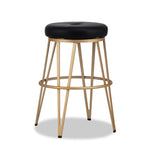 Hope Swivel Counter Height Stool - Champagne Gold, Onyx