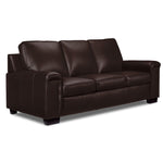 Icon Leather Sofa and Chair Set - Mocha