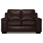 Icon Leather Loveseat - Mocha