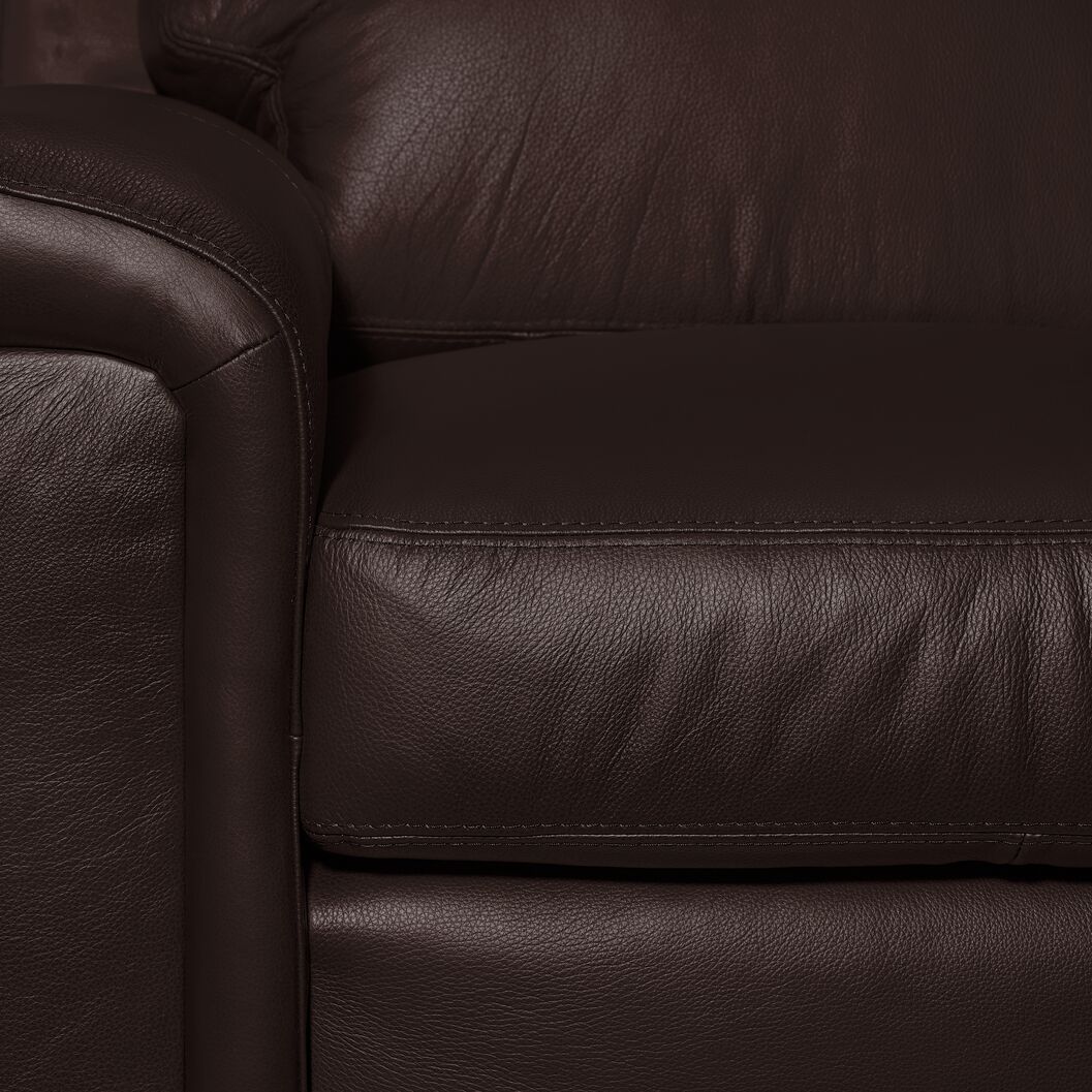 Icon Leather Sofa and Chair Set - Mocha