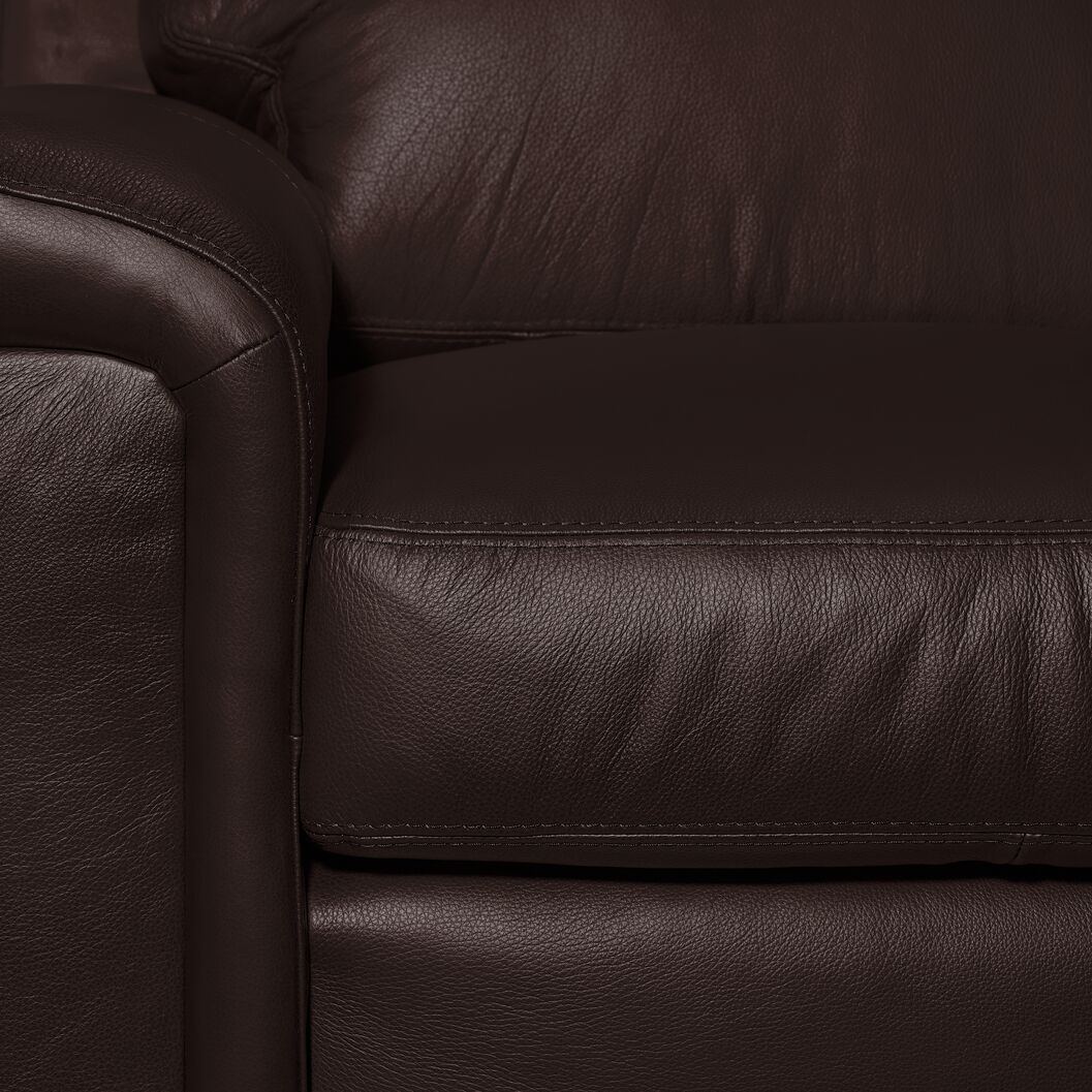 Icon Leather Loveseat - Mocha