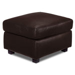 Icon Leather Ottoman - Mocha