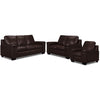 Icon Leather Sofa, Loveseat and Chair Set - Mocha