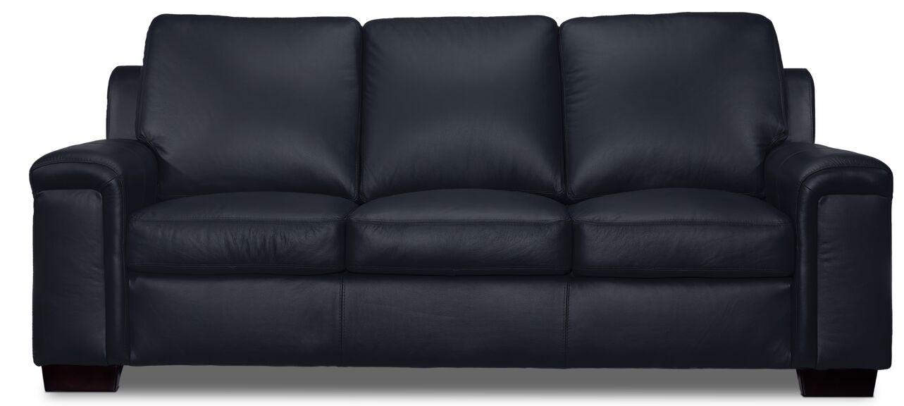 Icon Leather Sofa - Navy