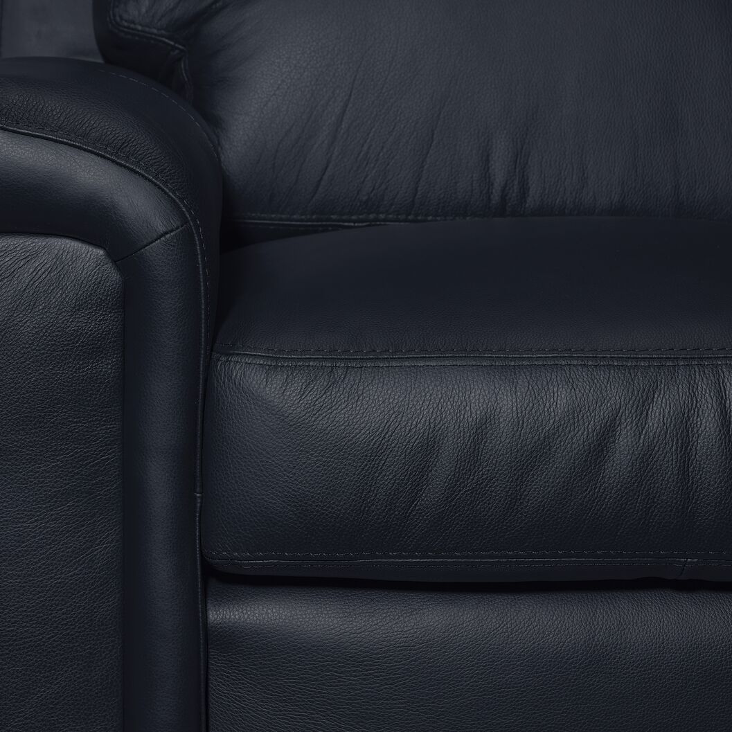 Icon Leather Sofa - Navy
