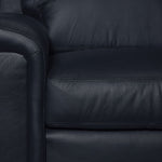 Icon Leather Sofa, Loveseat and Chair Set - Navy