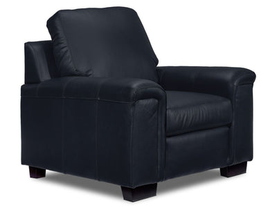 Icon Leather Chair - Navy