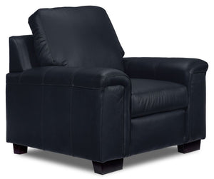Icon Leather Chair - Navy