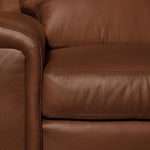 Icon Leather Sofa and Chair Set - Saddle