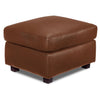 Icon Leather Ottoman - Saddle
