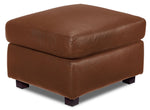 Icon Leather Ottoman - Saddle