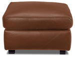 Icon Leather Ottoman - Saddle
