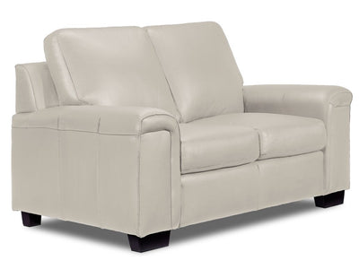 Icon Leather Loveseat - Cloud Grey