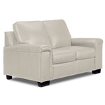 Icon Leather Sofa and Loveseat Set - Cloud Grey