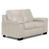 Icon Leather Loveseat - Silver Grey