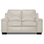 Icon Leather Loveseat - Cloud Grey