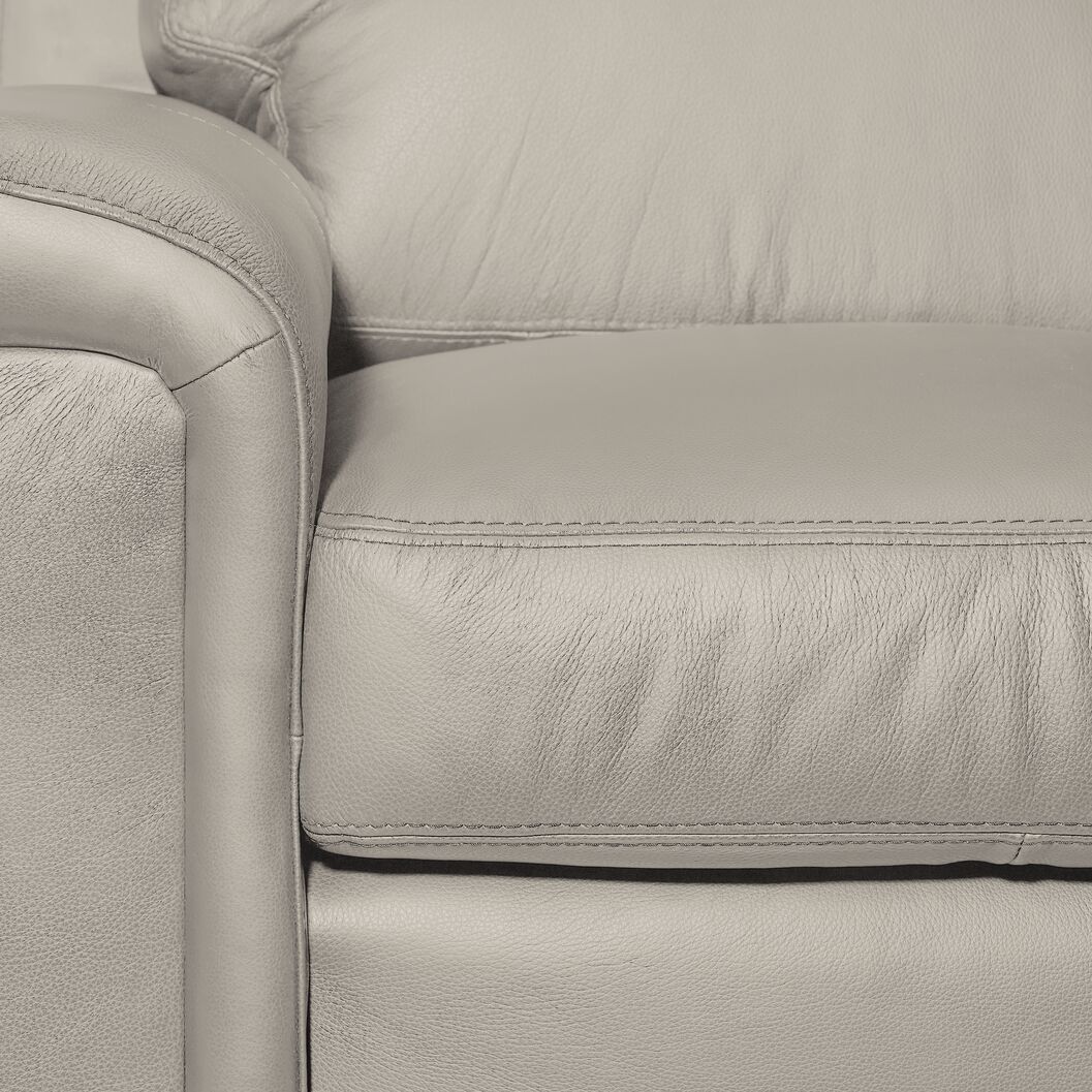 Icon Leather Sofa - Cloud Grey | Leon's