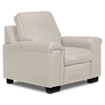 Icon Leather Sofa and Chair Set - Silver Grey