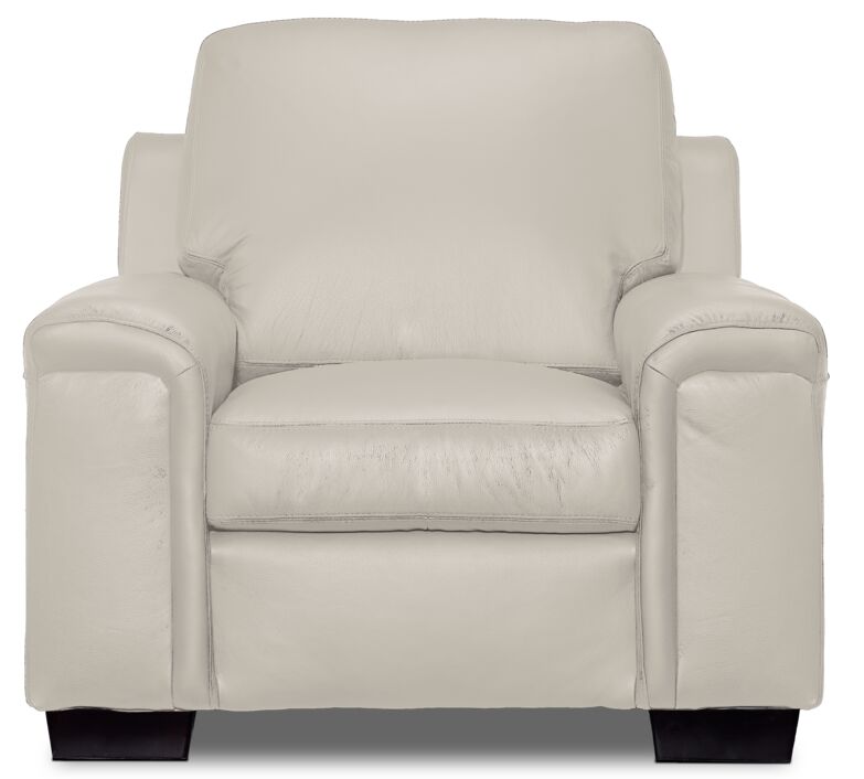 Icon Leather Chair - Cloud Grey