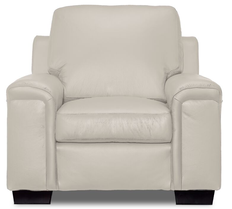 Icon Leather Chair - Cloud Grey