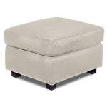Icon Leather Ottoman - Cloud Grey