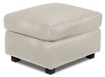 Icon Leather Ottoman - Cloud Grey