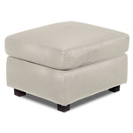 Icon Leather Ottoman - Silver Grey