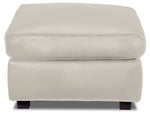 Icon Leather Ottoman - Cloud Grey