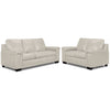 Icon Leather Sofa and Loveseat Set - Cloud Grey