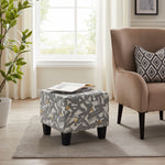 Iris Ottoman - Grey and Yellow