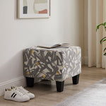 Iris Ottoman - Grey and Yellow
