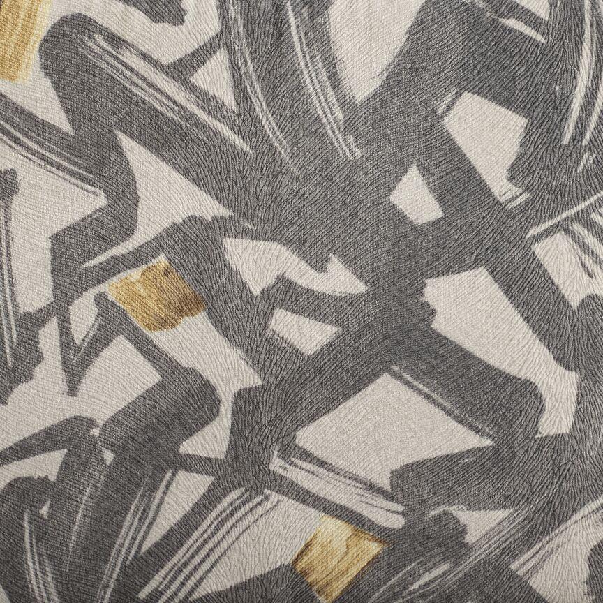 Iris Ottoman - Grey and Yellow